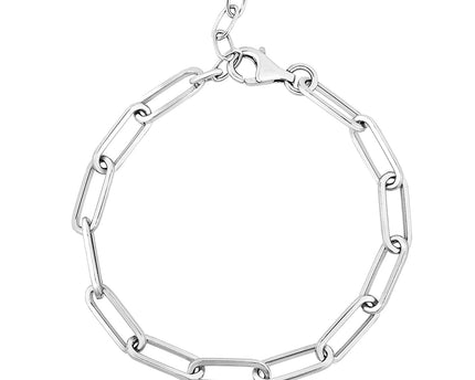 Sterling Silver Wide Paperclip Chain Bracelet (5.90 mm)