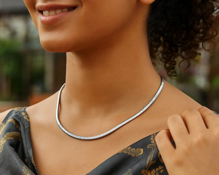Sterling Silver Cubogas Chain Necklace