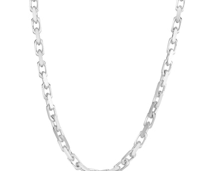 Sterling Silver Rhodium Plated French Cable Chain (5.00 mm)