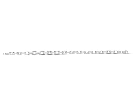 Sterling Silver Rhodium Plated French Cable Chain (5.00 mm)