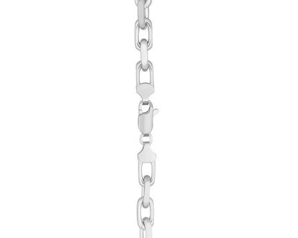 Sterling Silver Rhodium Plated French Cable Chain (5.00 mm)