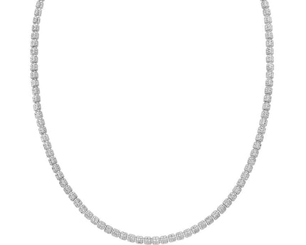 Sterling Silver Rhodium Plated Ice Barrel Chain (3.80 mm)