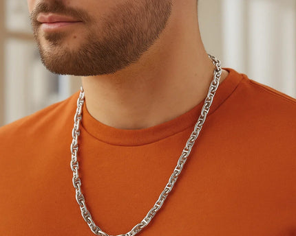 Sterling Silver Anchor Chain Necklace (5.50 mm)