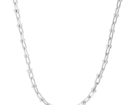 Sterling Silver Rhodium Plated Jax Link Chain (6.00 mm)
