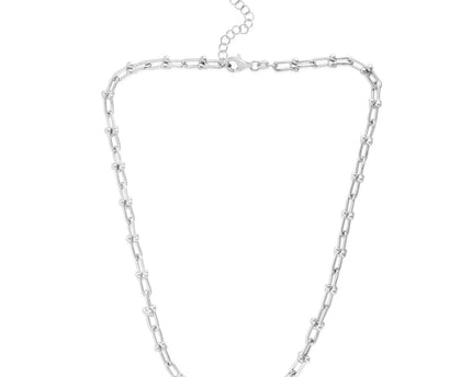 Sterling Silver Rhodium Plated Jax Link Chain (6.00 mm)