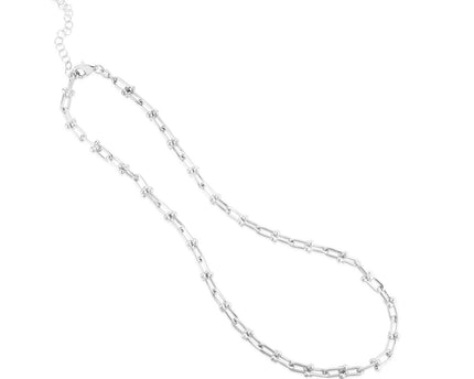 Sterling Silver Rhodium Plated Jax Link Chain (6.00 mm)