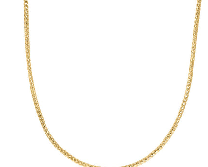 Sterling Silver Yellow Gold Plated Diamond Cut Franco Chain (3.20 mm)