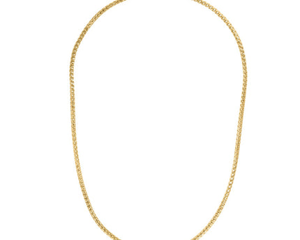 Sterling Silver Yellow Gold Plated Diamond Cut Franco Chain (3.20 mm)