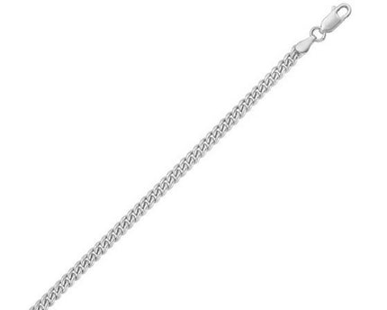 Sterling Silver Rhodium Plated Vintage Puffed Miami Cuban Chain (4.10 mm)
