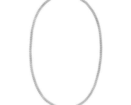 Sterling Silver Rhodium Plated Vintage Puffed Miami Cuban Chain (4.10 mm)