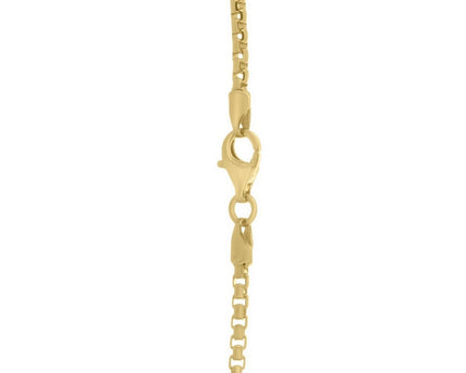 Sterling Silver Yellow Gold Plated Round Box Chain (2.60 mm)