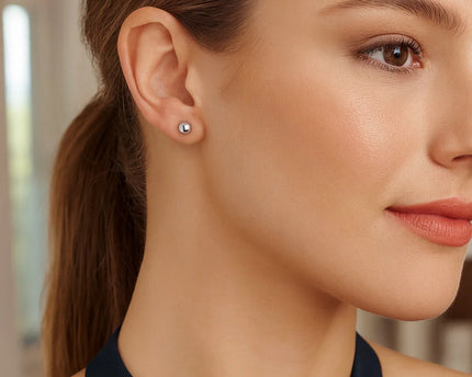 Sterling Silver Ball Stud Earrings (5.00 mm)