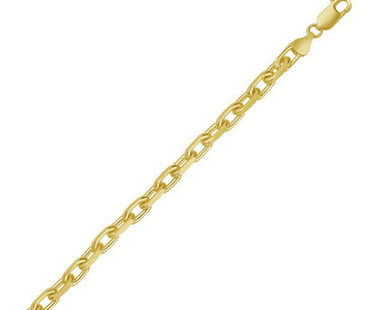 Sterling Silver Gold Plated French Cable Chain (5.60 mm)