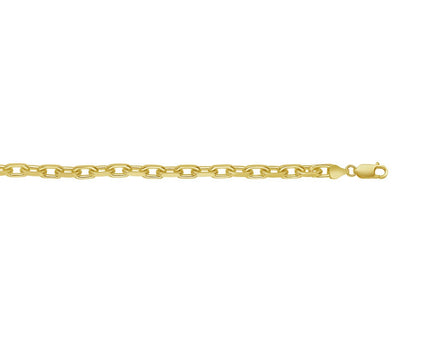 Sterling Silver Gold Plated French Cable Chain (5.60 mm)