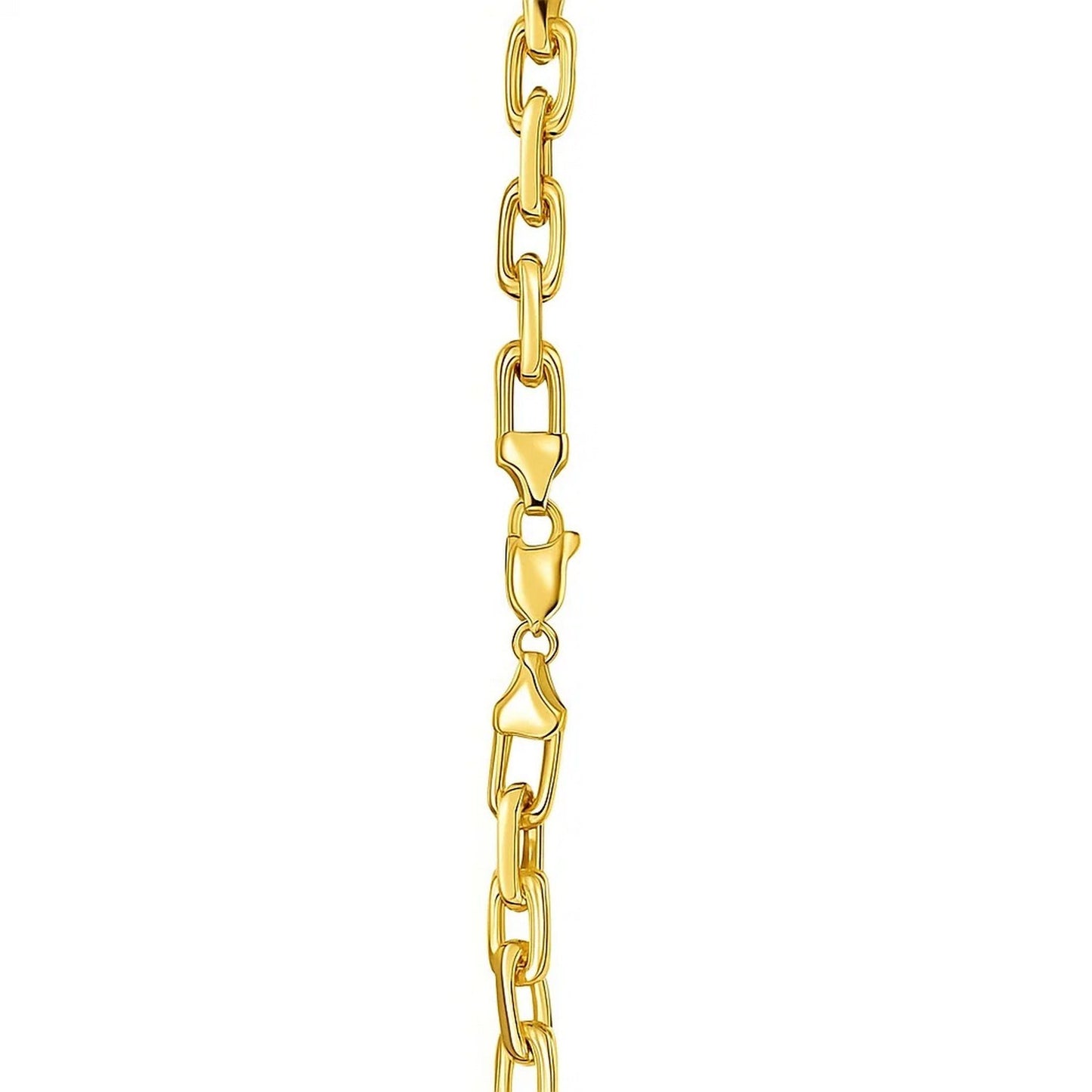 Sterling Silver Gold Plated French Cable Chain (5.60 mm)