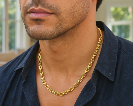 Sterling Silver Gold Plated French Cable Chain (5.60 mm)