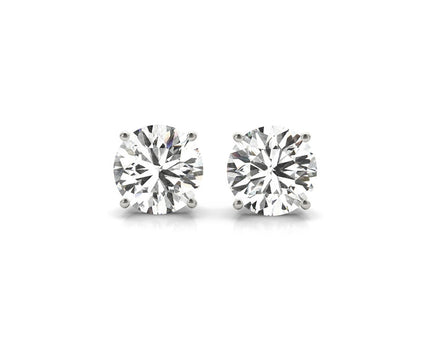 4 cttw Certified IGI Lab Grown Round Diamond Stud Earrings 14k White Gold(G/VS2)