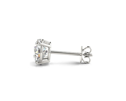 4 cttw Certified IGI Lab Grown Round Diamond Stud Earrings 14k White Gold(G/VS2)