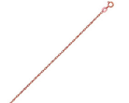 14k Rose Gold Machine Rope Chain (0.95 mm)
