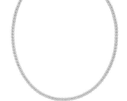 Sterling Silver Rhodium Plated Ice Barrel Chain (4.00 mm)