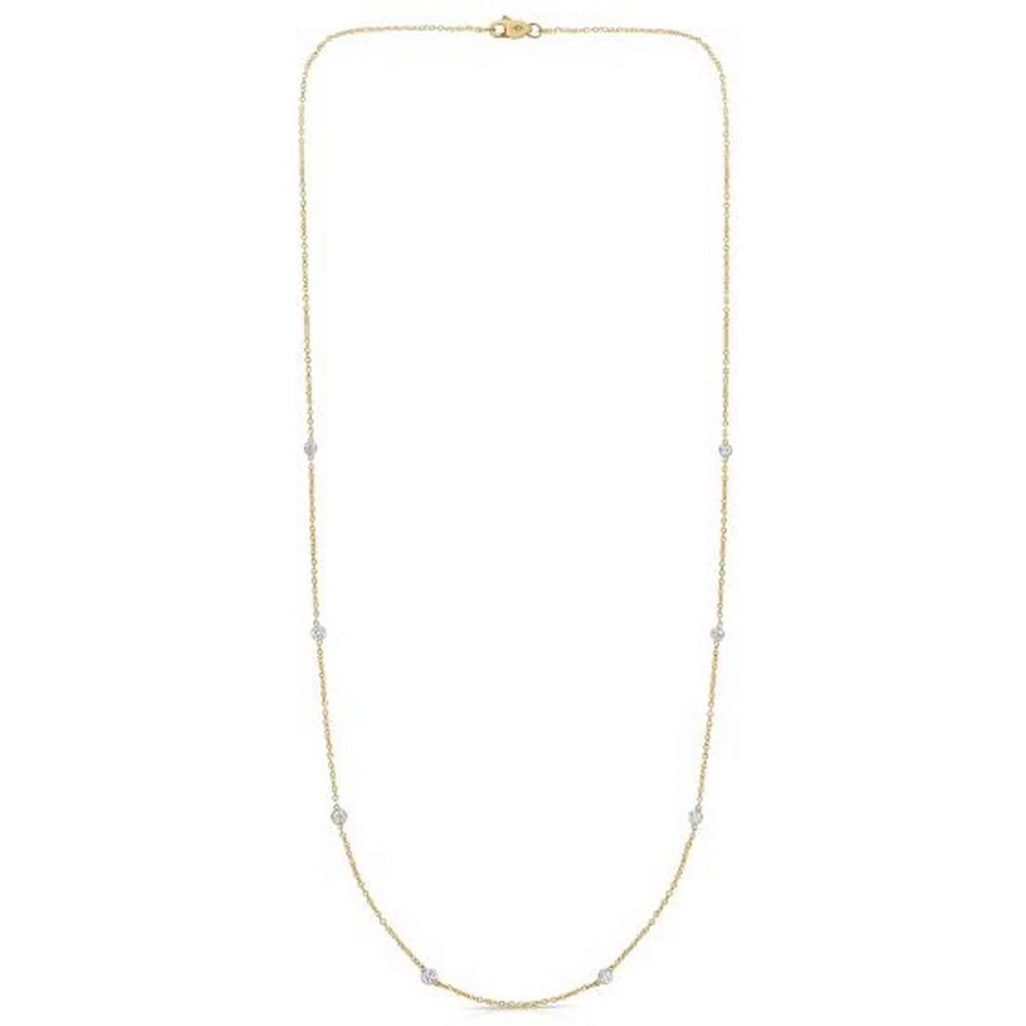 14K Yellow Gold Diamonds by the Yard Necklace