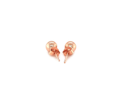 14k Rose Gold Round Stud Earrings (5mm)