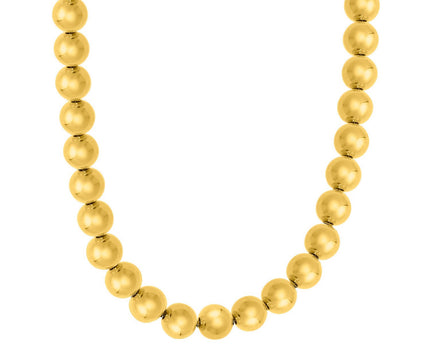 Sterling Silver Gold Plated Bold Bead Necklace