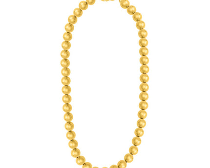 Sterling Silver Gold Plated Bold Bead Necklace