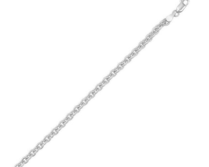 Sterling Silver Rhodium Plated Rolo Chain (4.70 mm)