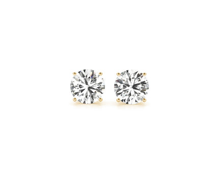 1 1/2 cttw Certified IGI Lab Grown Round Diamond Earrings 14k Yellow Gold(G/VS2)