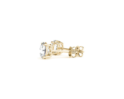 1 1/2 cttw Certified IGI Lab Grown Round Diamond Earrings 14k Yellow Gold(G/VS2)