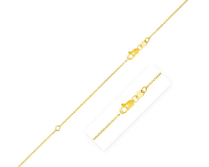 Extendable Cable Chain in 14k Yellow Gold (0.87 mm)