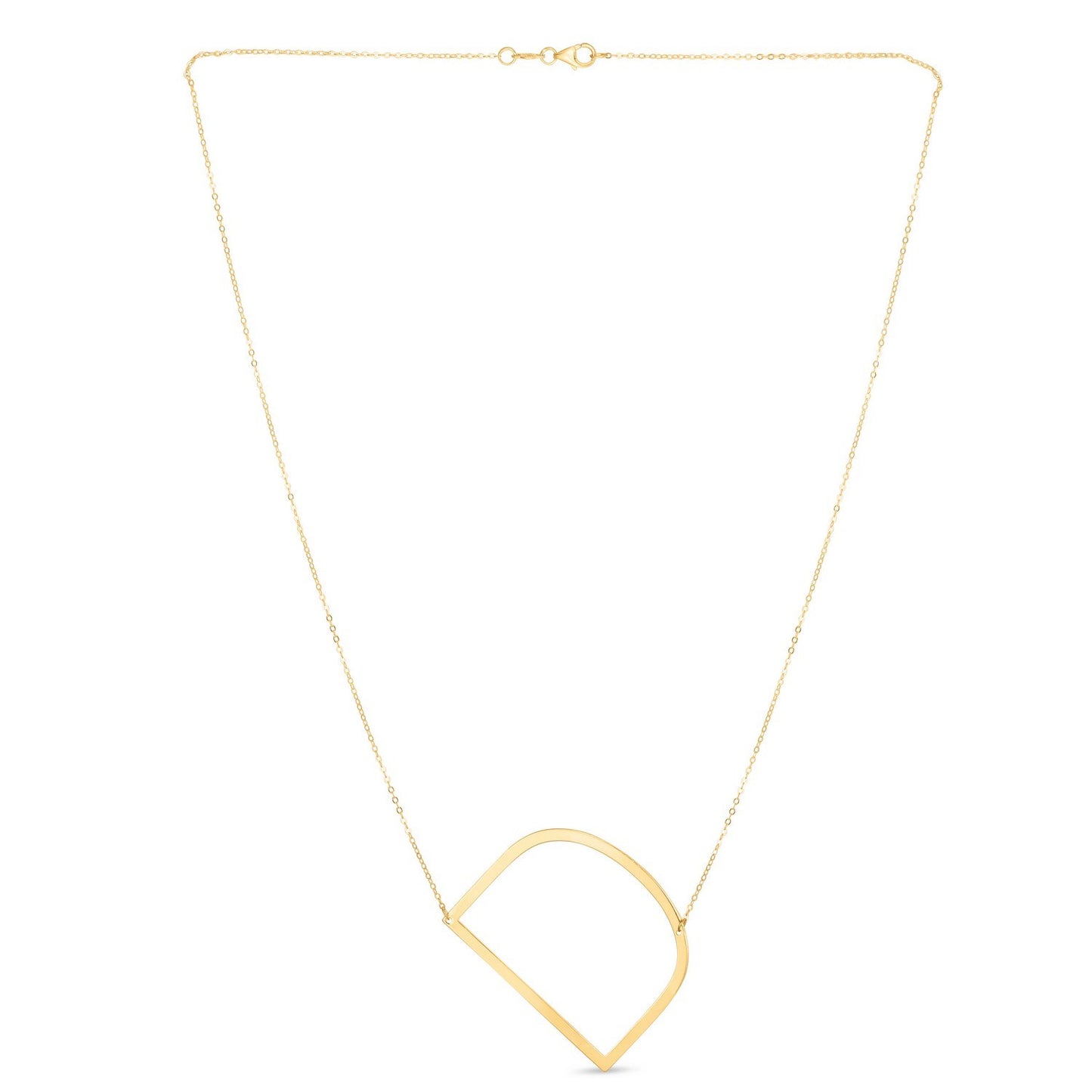 14K Yellow Gold Yours Truly Large Initial D Necklace