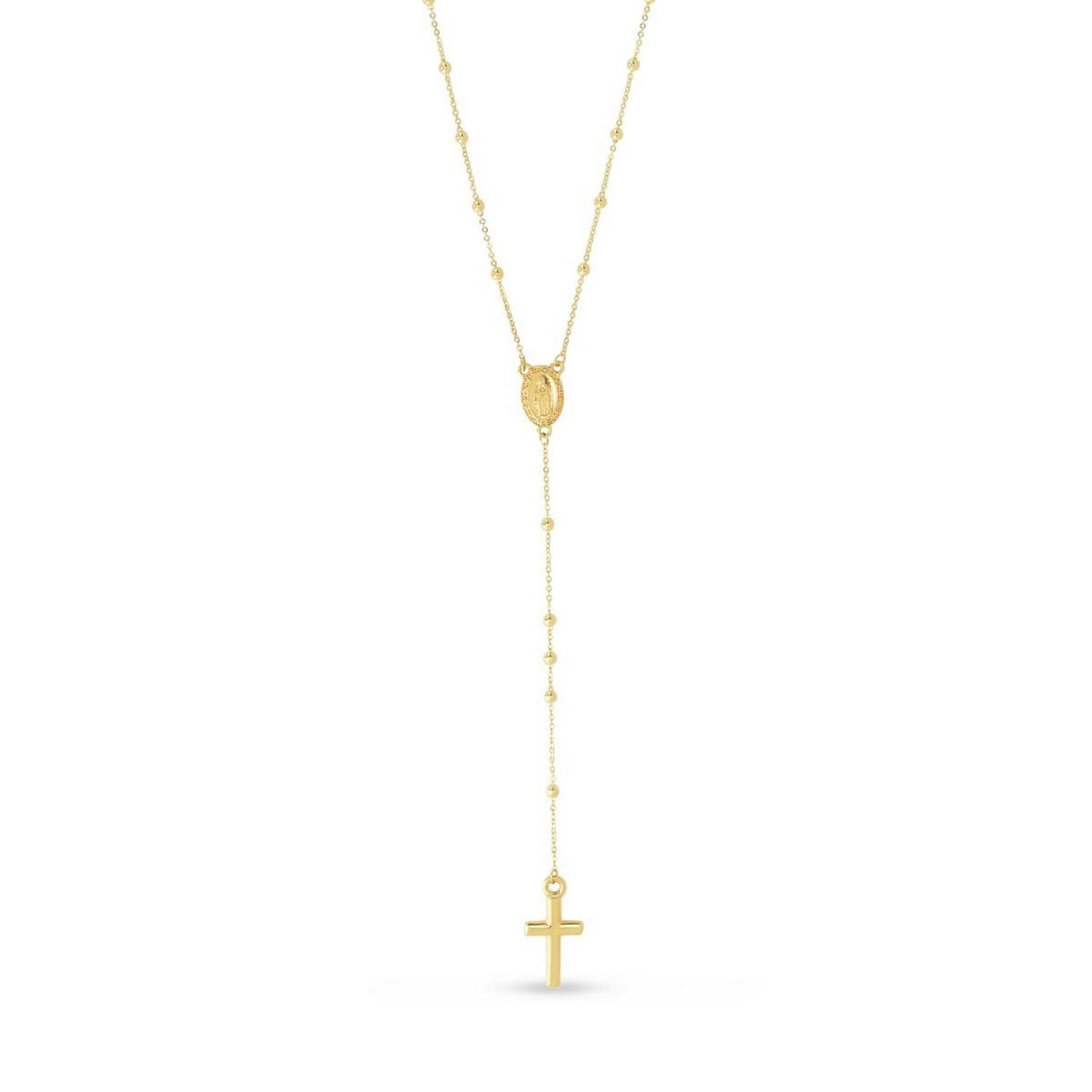 14k Yellow Gold Rosary Necklace