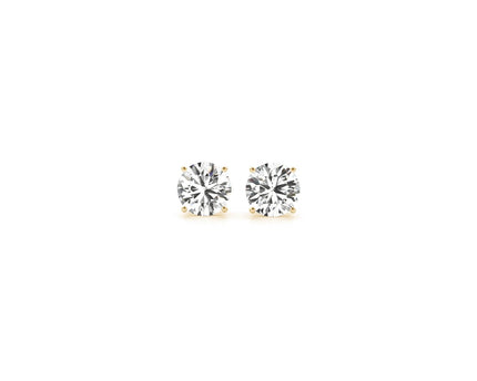1/2 cttw Lab Grown Round Diamond Stud Earrings 14k Yellow Gold (G/VS2)