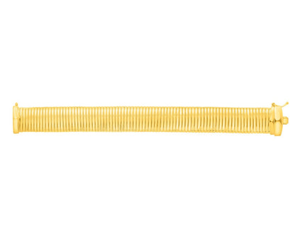 Sterling Silver Yellow Gold Plated Thick Tubogas Bracelet (16.00 mm)