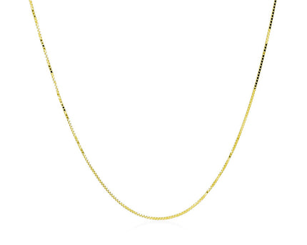 14k Yellow Gold Adjustable Box Chain (0.60 mm)