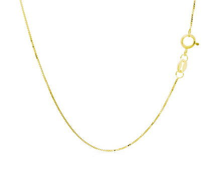 14k Yellow Gold Adjustable Box Chain (0.60 mm)