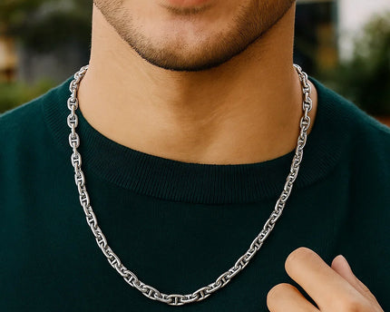 Sterling Silver Anchor Chain Necklace (4.30 mm)