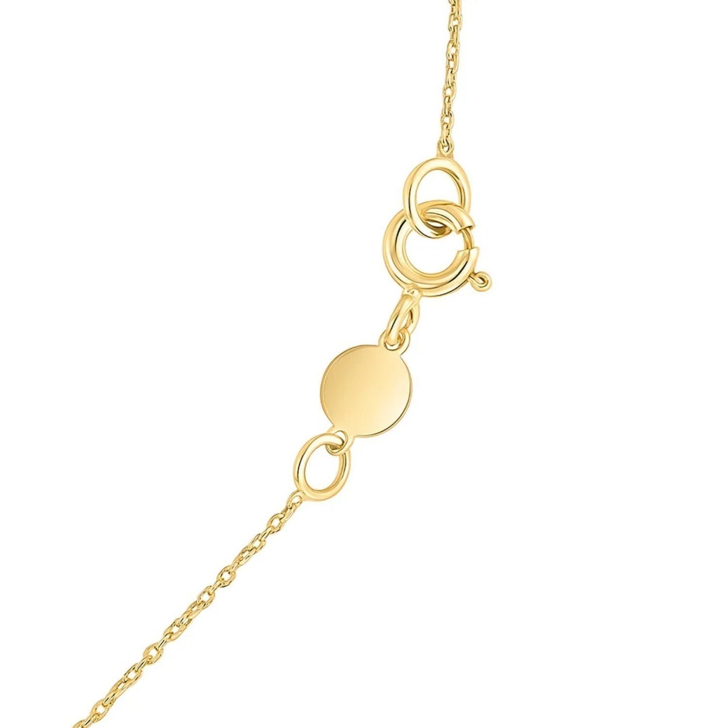 14K Yellow Gold Mini Diamond Z Initial Pendant Necklace