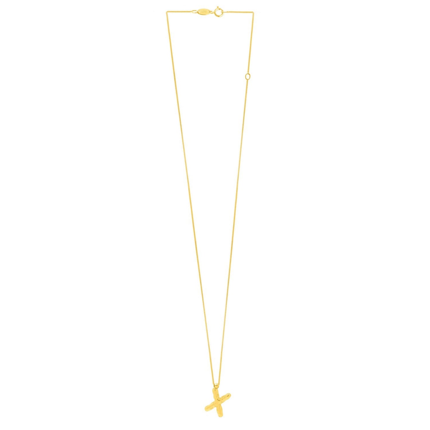14K Yellow Gold Helium Initial X Pendant