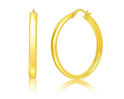 Medium Wedding Hoop Earrings in 14K Yellow Gold