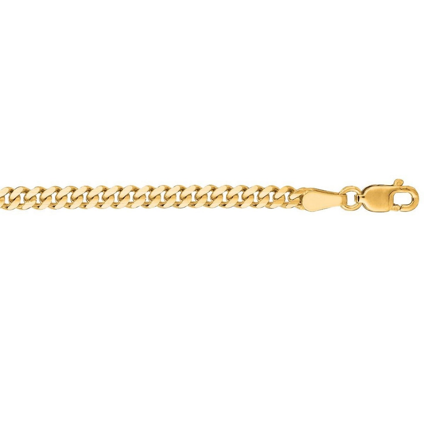 3.60mm 14K Yellow Gold Gourmette Chain