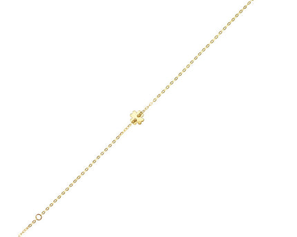 14K Yellow Gold Clover Bracelet