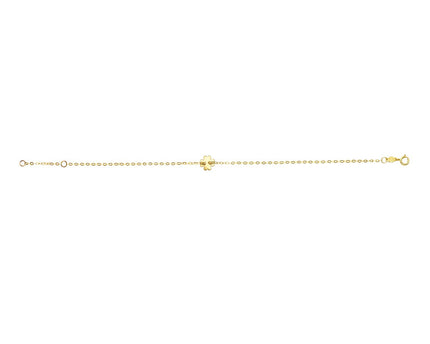 14K Yellow Gold Clover Bracelet