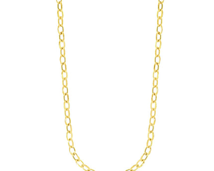 14k Yellow Gold Cable Chain Style Polished Necklace