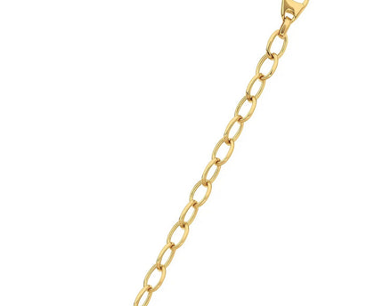 14k Yellow Gold Cable Chain Style Polished Necklace
