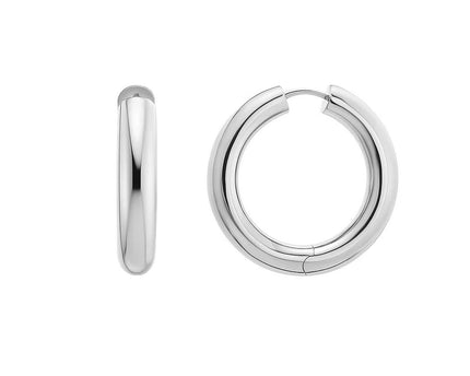Sterling Silver Round Hoop Earrings