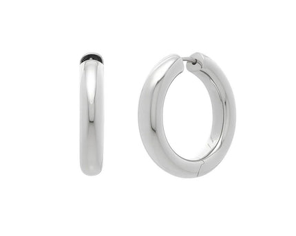 Sterling Silver Round Hoop Earrings