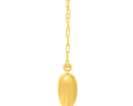 Sterling Silver Gold Plated Puffed Heart Pendant